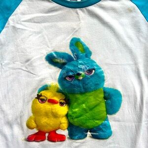 3/4 Sleeve Ducky and Bunny Toy Story 4 Shirt, size S